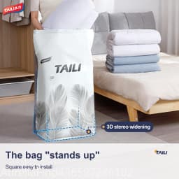 TAILI Large Vacuum Compression Storage Bags Waterproof Reusable Organizer for Mattresses Blankets Clothes Travel Camping Luggage