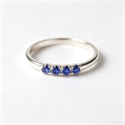 7 Shapes Faceted Cut Natural Blue Sapphire Loose Gemstones, Multi‑Shape Round Oval Heart Pear Square Triangle Radiant Cut Sapphire Stones for Jewelry Ring Pendant Making DIY Craft Gemstone Collection