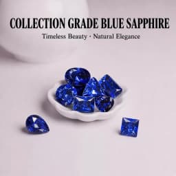 7 Shapes Faceted Cut Natural Blue Sapphire Loose Gemstones, Multi‑Shape Round Oval Heart Pear Square Triangle Radiant Cut Sapphire Stones for Jewelry Ring Pendant Making DIY Craft Gemstone Collection