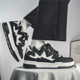 Fashionable and trendy women's shoes: white sneakers, low-top casual sports shoes