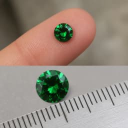1pc Emerald Loose Gemstone Round Cabochon 7X7mm, Polished Green Round Cut Stone for DIY Jewelry Craft Making Pendant Setting Mineral Specimen Collection