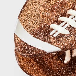 Game Day Glitter Football Hair Claw Clip - Brown