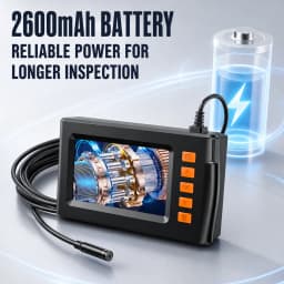 4.3‑Inch Industrial Endoscope Camera, 1080P HD Dual‑Lens Borescope with Adjustable LED Lights, Ideal for Auto Engine, Pipeline & Drain Inspection