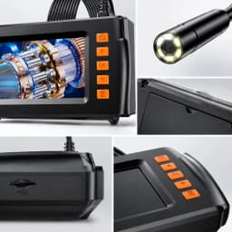4.3‑Inch Industrial Endoscope Camera, 1080P HD Dual‑Lens Borescope with Adjustable LED Lights, Ideal for Auto Engine, Pipeline & Drain Inspection