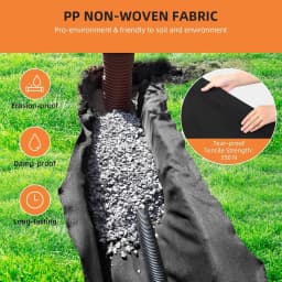 8oz Heavy Duty Geotextile Fabric 3ft x 100ft PP Nonwoven Landscape Fabric for Driveway Stabilization, Road Base, Erosion Control, French Drain