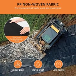 8oz Heavy Duty Geotextile Fabric 3ft x 100ft PP Nonwoven Landscape Fabric for Driveway Stabilization, Road Base, Erosion Control, French Drain