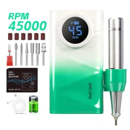 Electric Nail Drill Machine, 45000RPM Professional Nail File Cordless Rechargeable Nail Efile Battery 4500Mah For Acrylic Gel Nails, Manicure Pedicure Polishing Shape Tools for Salon Home Use- Nail Drill For All Festvial Gifts