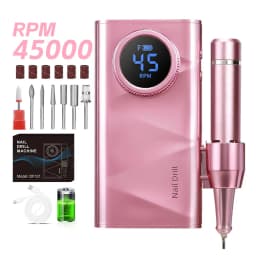 Electric Nail Drill Machine, 45000RPM Professional Nail File Cordless Rechargeable Nail Efile Battery 4500Mah For Acrylic Gel Nails, Manicure Pedicure Polishing Shape Tools for Salon Home Use- Nail Drill For All Festvial Gifts