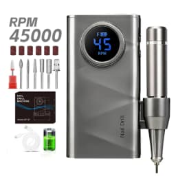 Electric Nail Drill Machine, 45000RPM Professional Nail File Cordless Rechargeable Nail Efile Battery 4500Mah For Acrylic Gel Nails, Manicure Pedicure Polishing Shape Tools for Salon Home Use- Nail Drill For All Festvial Gifts