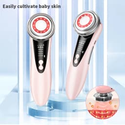 Facial Cleansing Brush 4-in-1 Beauty Device with LED Light Vibration Massage Eye Care USB Rechargeable Skincare Tool