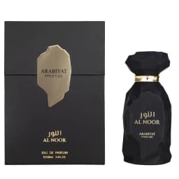 Arabiyat Prestige Al Noor Eau de Parfum Spray for Unisex – Radiant Oriental Woody, Amber & Soft Spicy Scent, Addictive Long‑Lasting Sillage, Perfect Eid & Anniversary Gift, 100 ml / 3.4 fl oz