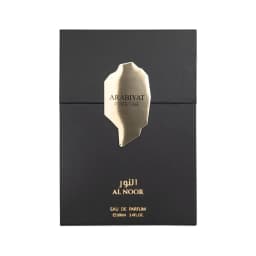 Arabiyat Prestige Al Noor Eau de Parfum Spray for Unisex – Radiant Oriental Woody, Amber & Soft Spicy Scent, Addictive Long‑Lasting Sillage, Perfect Eid & Anniversary Gift, 100 ml / 3.4 fl oz