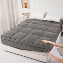 Thickened & Oversized Mattress Protector, Autumn & Winter Mattress, Elastic Mattress Cover, Machine Washable, 4 Colors Available, Enhanced Comfort & Support, Mattress Protector, Full Sizes (Queen, King), Thickened Mattress Pad, Thickened Mattress