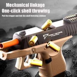 100 rounds of bullets, 12 shells, and 2 shells soft bullet guns, sand colored toy pistols, new toy shooting guns, outdoor sports Halloween and Christmas Gift