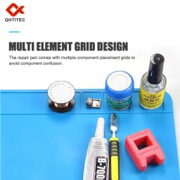 USA Warehouse Heat Resistant Silicone Soldering Mat Anti-static Insulation Work Pad For Phone Laptop Electronic Repair Maintenance Platform