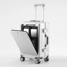 BunyFly Aluminum Frame Boarding Laptop Trolley Case 20 Inch Front Opening Suitcase Cabin Luggage Bag