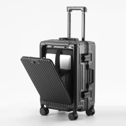 BunyFly Aluminum Frame Boarding Laptop Trolley Case 20 Inch Front Opening Suitcase Cabin Luggage Bag