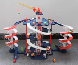 Large Rail City Multi-Layer DIY Parking Lot Building Set - DIY Assembly Adventure Racing Track Slot Cars for Children Boys Christmas Gifts Ship from US Warehouse Fast Delivery