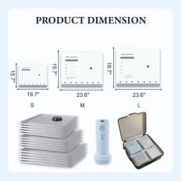 【2026 Upgraded】X7 Cordless Travel Vacuum Storage Compression Bag Set with Rechargeable air Pump 9/15 Pack Waterproof & Reusable Compression Packing Bags for 2 Size,140L/Min Powerful Air Removal,Perfect for Carry-On Suitcases,