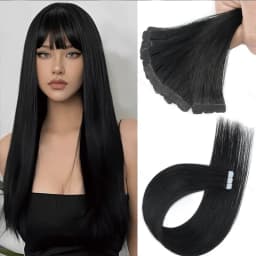 Seamless Invisible Mini Tape In Human Hair Extensions Double Sided Natural Straight Hair 12Inch To 20Inch 10Pcs Set Black Brown Blonde Side Hair Pieces