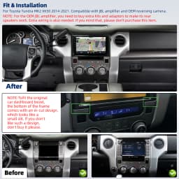 Car Stereo Radio 9in Touch Screen Android 15 GPS Navigation Head Unit with Carplay Android Auto SWC Car Player for Toyota Tundra 2014-2021 WiFi Bluetooth 2+64G Quad Core