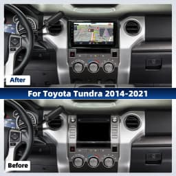 Car Stereo Radio 9in Touch Screen Android 15 GPS Navigation Head Unit with Carplay Android Auto SWC Car Player for Toyota Tundra 2014-2021 WiFi Bluetooth 2+64G Quad Core