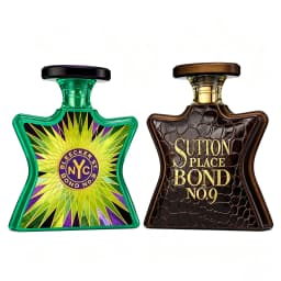 2PCS Bond No.9 New York Style & Sutton Place Eau De Parfum Set, Each 3.4 Fl oz / 100ml, Unisex Long-Lasting Luxury Star Bottle Perfume Gift Set