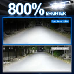 Roadsun Car LED Headlight Bulbs 120W 22000LM CANBUS Super Bright H1 High/Low Beam LED Car Headlamps 6000K DC12V 3570 CSP Chips Auto Light Bulbs Universal Fit For Car Motors