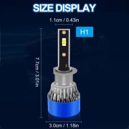 Roadsun Car LED Headlight Bulbs 120W 22000LM CANBUS Super Bright H1 High/Low Beam LED Car Headlamps 6000K DC12V 3570 CSP Chips Auto Light Bulbs Universal Fit For Car Motors