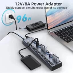 Acasis 16 Port 10Gbps USB Hub Splitter Data Transfer Charging For PC Laptop Workstation Multi Device Expansion Individual Switch