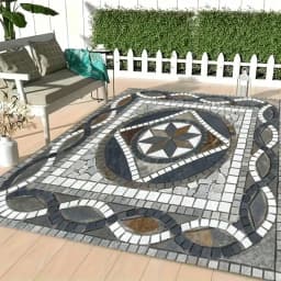 Crystal Velvet Area Rug Non Slip Heavy Duty Vintage Bohemian Marble Print Plush Thick Decor Carpet Indoor Outdoor Use for Xmas Halloween Patio Garden RV Beach Backyard Home Decor