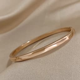 Simple Smooth Stainless Steel Bangles Bracelets for Women Trendy Gold Plated Metal Bracelet Jewelry Accessories Lady Gift