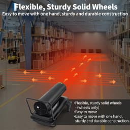175000 BTU Diesel Forced Air Heater With Thermostat, 13.5 Gal Portable Fan Heater For Warehouse Garage Barn Construction