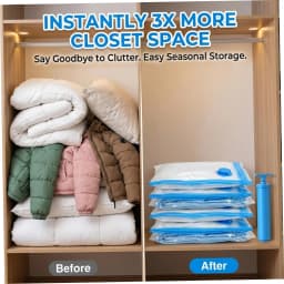 10pcs Vacuum Compression Bags with Hand Pump,For Bedding & Clothes - Vacuum Bag For Mattress, Travel Bags,Clothes Storagse Bag