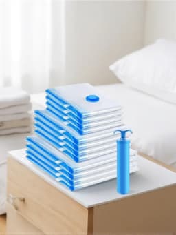 10pcs Vacuum Compression Bags with Hand Pump,For Bedding & Clothes - Vacuum Bag For Mattress, Travel Bags,Clothes Storagse Bag