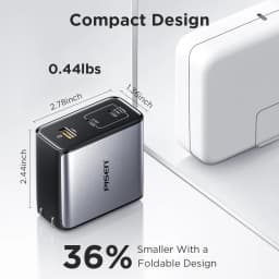 PISEN 100W GaN Charger 3-Port With 1.8m USB C to C Cable PD3.0 Quick Charger For Notebook Laptops MacBook IPhone Samsung Xiaomi