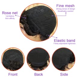 Human Hair Wig for Women Pixie Cut Straight Hair Wig with for Daily Use Brown Color Full Machine Made