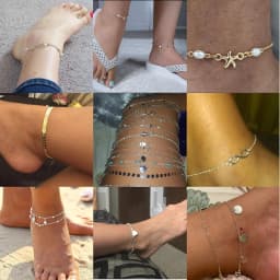 20Pcs Ankle Bracelets for Women Waterproof Summer Beach Anklets Boho Cute Charm Anklets Layered Stackable Womens Anklet Bracelets Set Non Tarnish Foot Jewelr