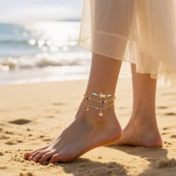 20Pcs Ankle Bracelets for Women Waterproof Summer Beach Anklets Boho Cute Charm Anklets Layered Stackable Womens Anklet Bracelets Set Non Tarnish Foot Jewelr