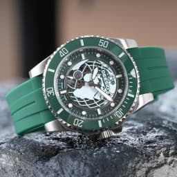 Deesio Upgraded Men's Casual Fashion Automatic Self-Winding Mechanical Wristwatch Luminous Business Classic Dress Watch Personalized High-mineral Glass Silicone Band 100M Water Resistant Luxury Elegant Analog Round Dial Gift for Him Men's
