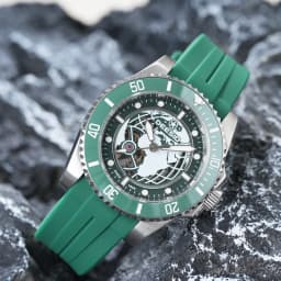 Deesio Upgraded Men's Casual Fashion Automatic Self-Winding Mechanical Wristwatch Luminous Business Classic Dress Watch Personalized High-mineral Glass Silicone Band 100M Water Resistant Luxury Elegant Analog Round Dial Gift for Him Men's