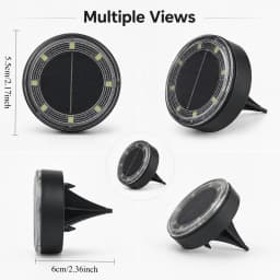 Outdoor Solar Ground Lights 8 Pack, White LED Disk Lights for Garden Path Lawn Yard Patio Driveway, Christmas Gift