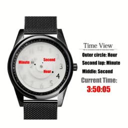 Fashionable and Uniquely Designed Men's Watches, Women's Quartz Watches, Unique Holiday Gifts, Wristwatches Without Hands