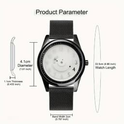 Fashionable and Uniquely Designed Men's Watches, Women's Quartz Watches, Unique Holiday Gifts, Wristwatches Without Hands