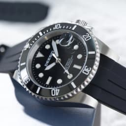 Deesio Luxury Men's Full Automatic Mechanical Watch, 316L Stainless Steel Case, Silicone Strap, Date Display, Luminous Hands, Upgrade 100M Waterproof, High-Mineral Glass, Sport Sweatproof, Self-Wind & Manual Wind, Black Classic Business Casual Design