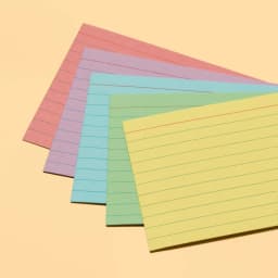 100ct 3" x 5" Ruled Index Cards Multicolor Note Cards, Flashcards, Uncoated Paper, Wide Rule, 110 Weight