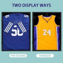 Jersey Display Frame Case Lockable, Large Sport Jersey Shadow Box with UV Protection Acrylic and Hanger for Baseball Basketball Football Soccer Hockey Shirt and Uniform