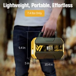 VTOMAN FlashSpeed 300 Portable Power Station 230Wh 70000mAh LiFePO4 Pure Sine Wave Solar Generator for Outdoor Camping Travel Camper Van Life Home Power Outage