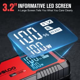 GOOLOO GT6000 6000A Peak 12V Jump Starter with 100W Bi-Directional Fast Charge Portable Car Battery Booster with USB PD & Type-C