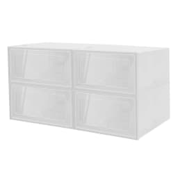 20PCS Foldable Shoe Box Transparent Plastic Shoes Storage Case DIY Dustproof Home Storage Container 32.6*24*14cm/12.83*9.45*5.51